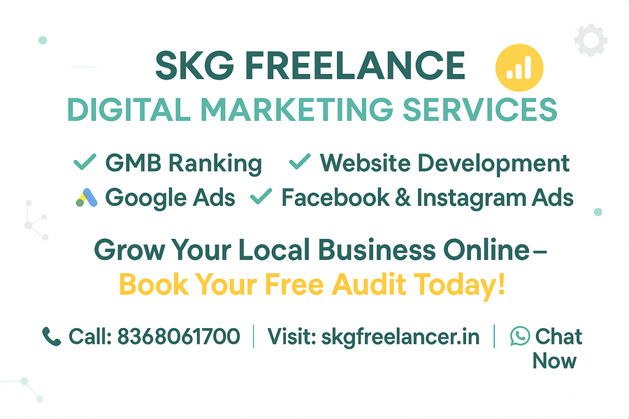 Cover photo of SKG Freelance Digital Marketer | GMB Expert in Delhi NCR | Best Website Developer in Faridabad